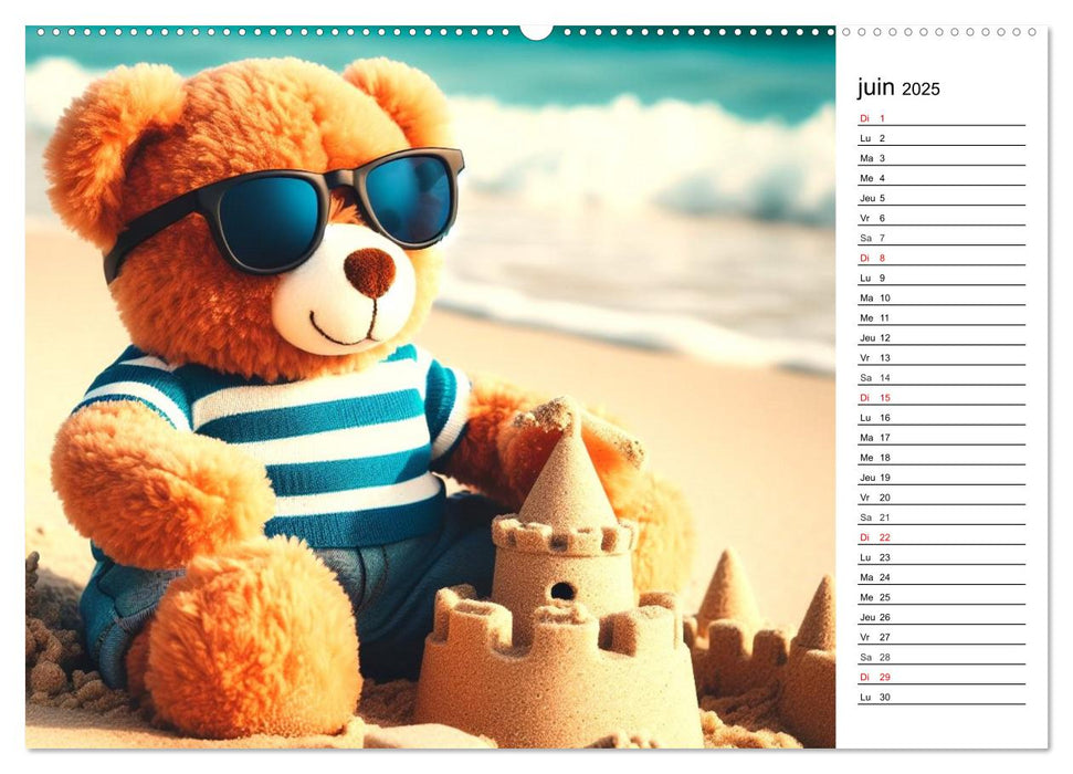 Un voyage enchanté au pays des oursons -Des oursons créés par l'IA (CALVENDO Calendrier mensuel 2025)