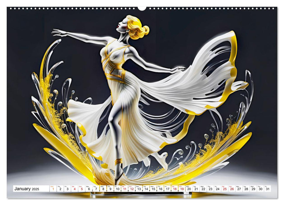 Elegant dancers (CALVENDO Monthly Calendar 2025)