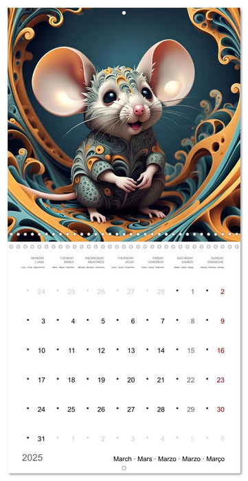 La joie animale (CALVENDO Calendrier mensuel 2025)