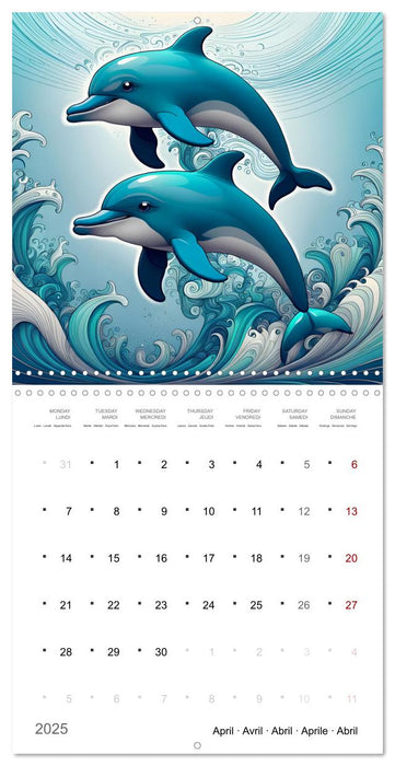 La joie animale (CALVENDO Calendrier mensuel 2025)