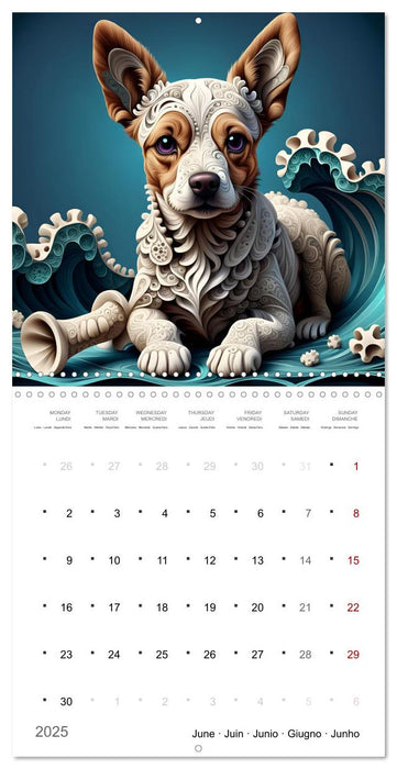 La joie animale (CALVENDO Calendrier mensuel 2025)