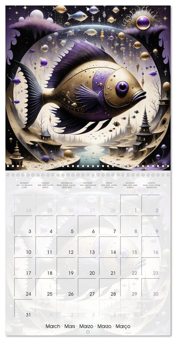 Les aventures des poissons d'acier (CALVENDO Calendrier mensuel 2025)