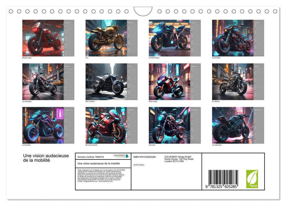 Une vision audacieuse de la mobilité (CALVENDO Calendrier mensuel 2025)