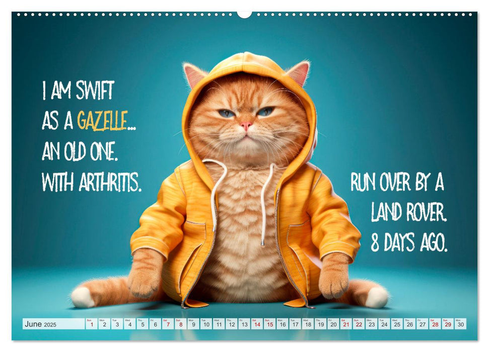 WITTY CATS Cool sayings (CALVENDO Monthly Calendar 2025)