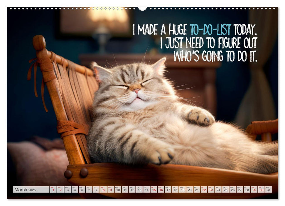 WITTY CATS Cool sayings (CALVENDO Premium-Calendar 2025)