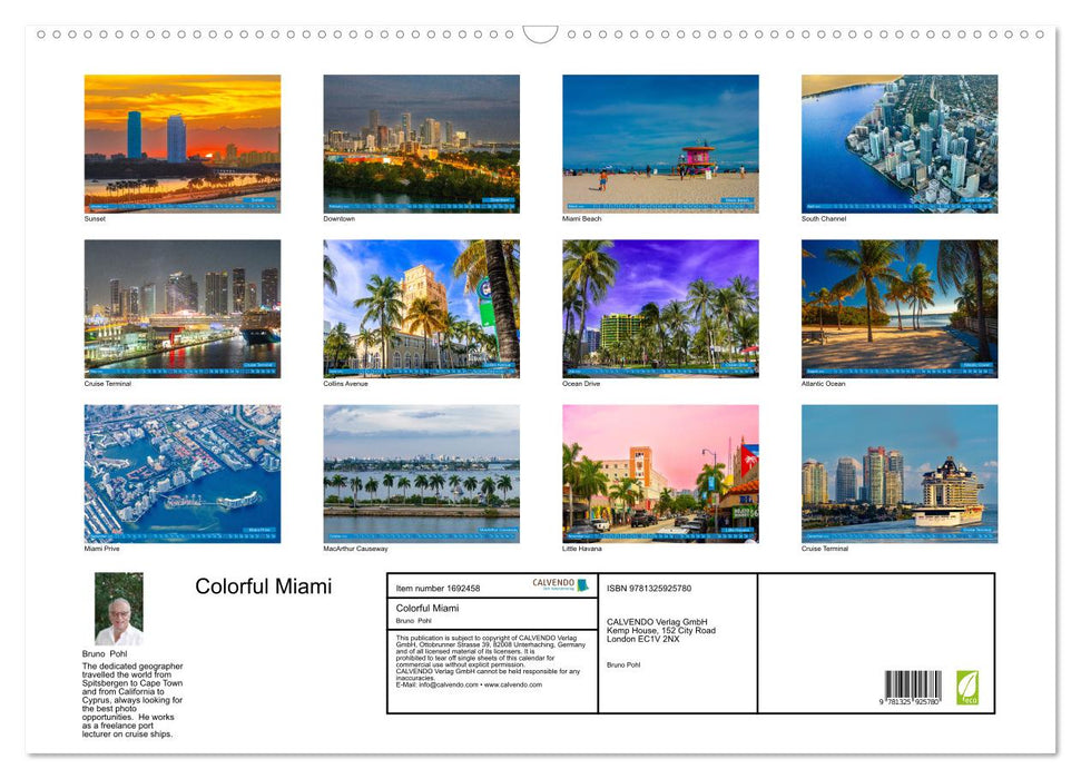 Colorful Miami (CALVENDO Monthly Calendar 2025)