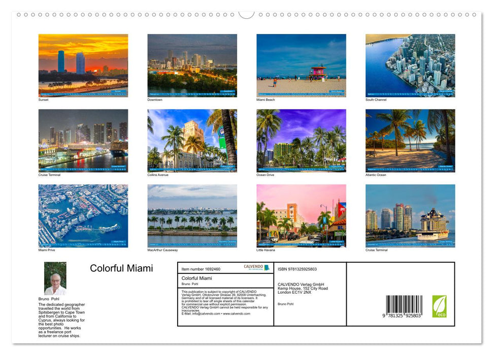 Colorful Miami (CALVENDO Premium-Calendar 2025)