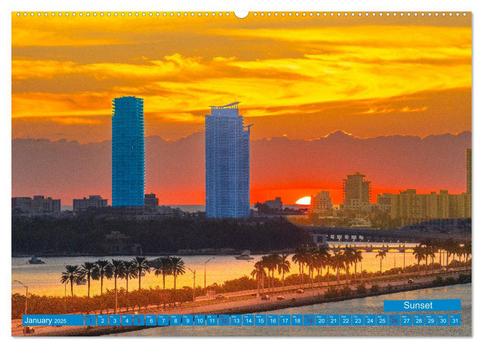 Colorful Miami (CALVENDO Premium-Calendar 2025)