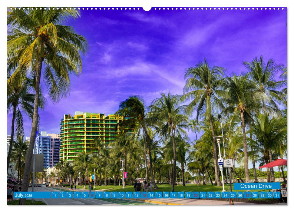 Colorful Miami (CALVENDO Premium-Calendar 2025)