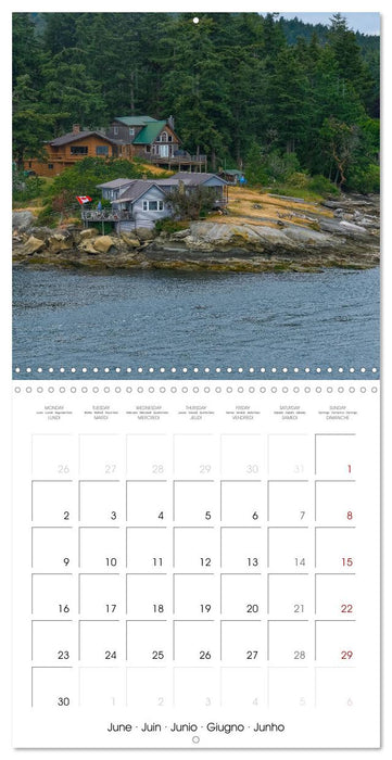 Enjoy Canada's Inside Passage (CALVENDO Monthly Calendar 2025)