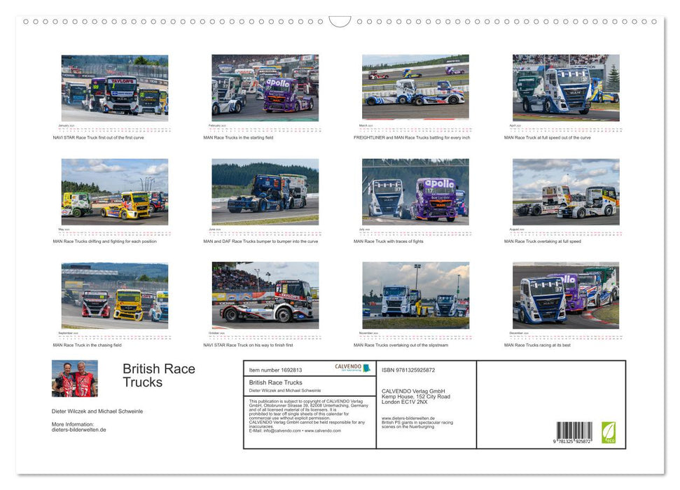 British Race Trucks (CALVENDO Monthly Calendar 2025)