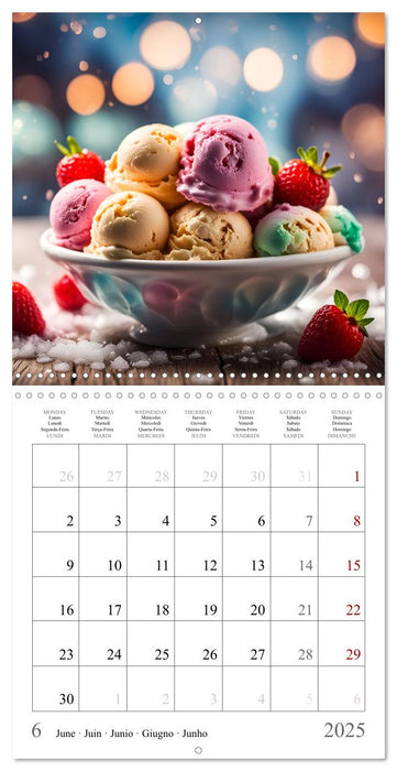 Sugar-sweet AI ice cream (CALVENDO Monthly Calendar 2025)