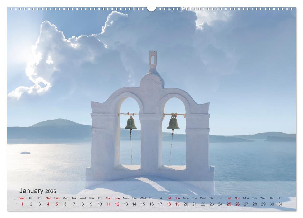 Whispers of Santorini (CALVENDO Monthly Calendar 2025)