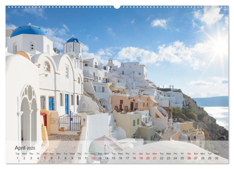 Whispers of Santorini (CALVENDO Monthly Calendar 2025)