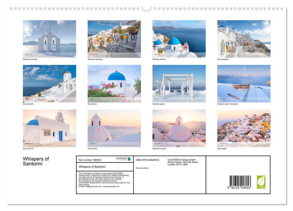 Whispers of Santorini (CALVENDO Premium-Calendar 2025)