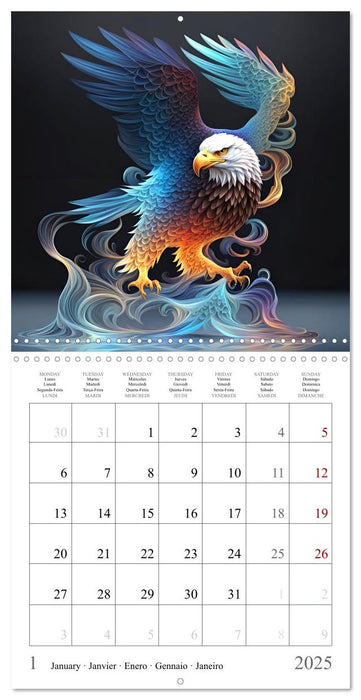 Rainbow Creatures (CALVENDO Monthly Calendar 2025)