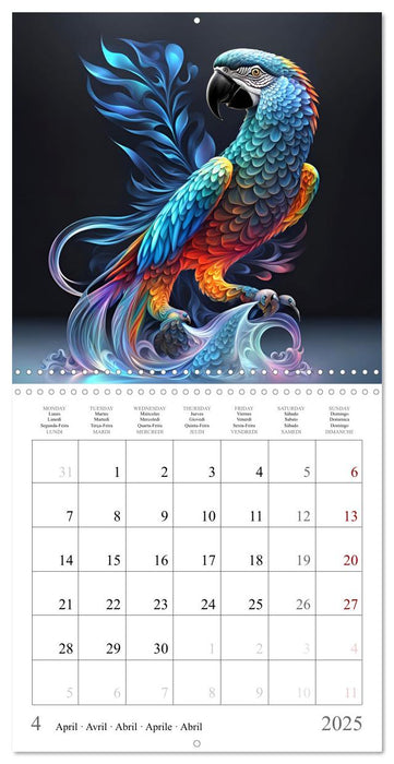 Rainbow Creatures (CALVENDO Monthly Calendar 2025)