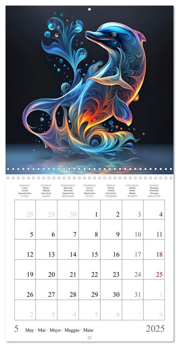 Rainbow Creatures (CALVENDO Monthly Calendar 2025)