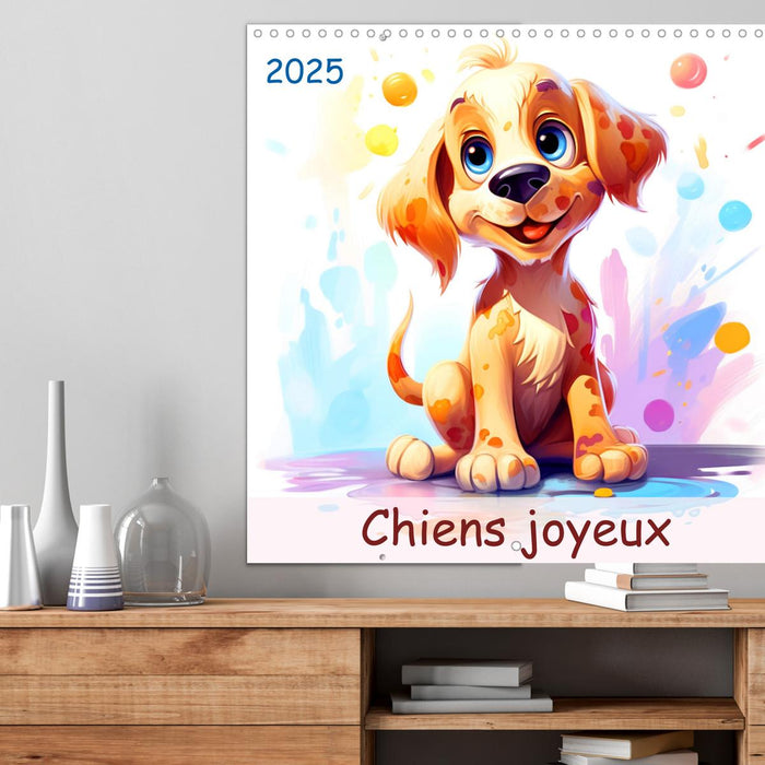 Chiens joyeux (CALVENDO Calendrier mensuel 2025)