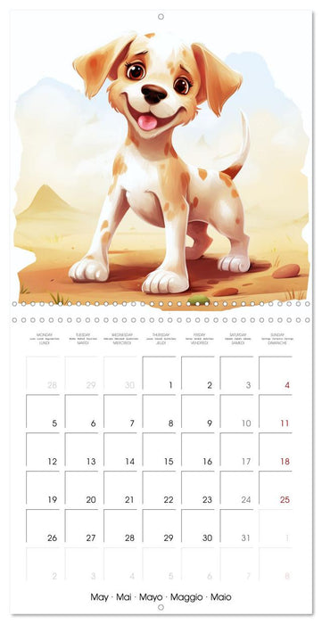 Chiens joyeux (CALVENDO Calendrier mensuel 2025)