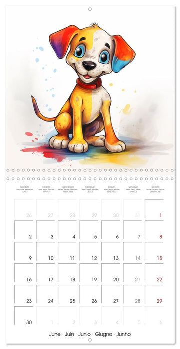 Chiens joyeux (CALVENDO Calendrier mensuel 2025)