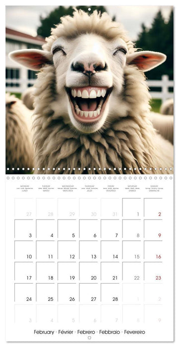 Joie animale - Une année de sourires et d'énergie positive (CALVENDO Calendrier mensuel 2025)