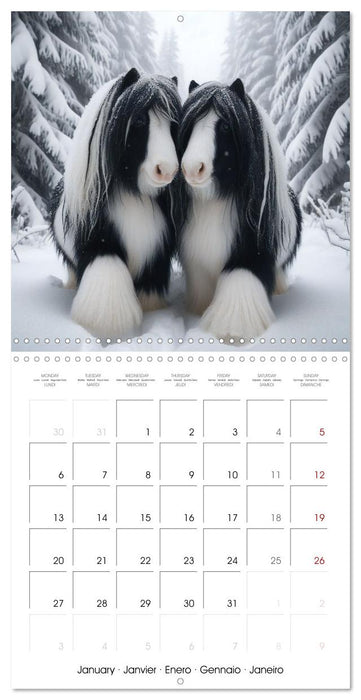 The majestic beauty of Gypsy Vanner (CALVENDO Monthly Calendar 2025)