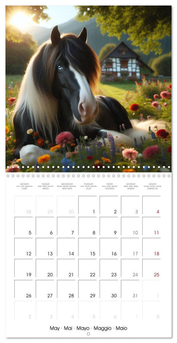 The majestic beauty of Gypsy Vanner (CALVENDO Monthly Calendar 2025)