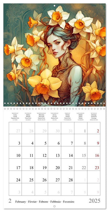 Beautés florales (CALVENDO Calendrier mensuel 2025)