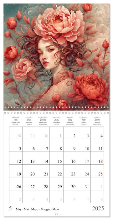 Beautés florales (CALVENDO Calendrier mensuel 2025)