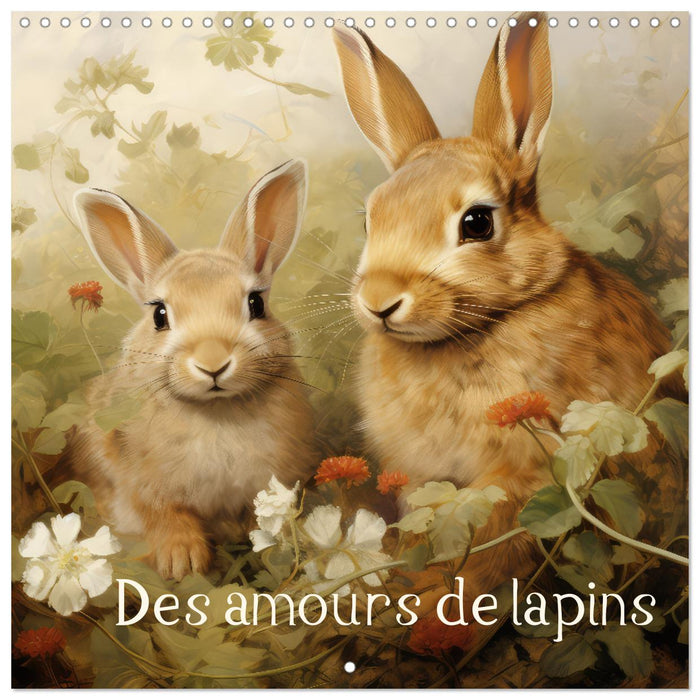 Des amours de lapins (CALVENDO Calendrier mensuel 2025)