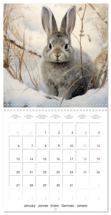 Des amours de lapins (CALVENDO Calendrier mensuel 2025)