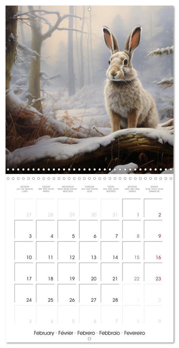 Des amours de lapins (CALVENDO Calendrier mensuel 2025)