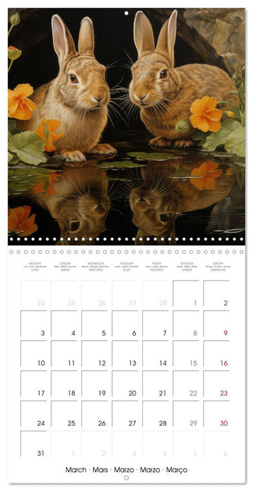 Des amours de lapins (CALVENDO Calendrier mensuel 2025)