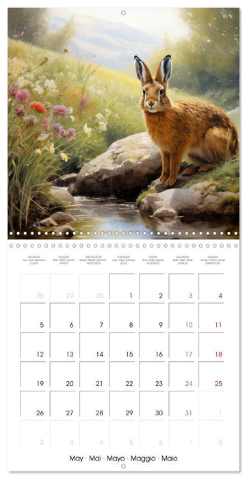 Des amours de lapins (CALVENDO Calendrier mensuel 2025)