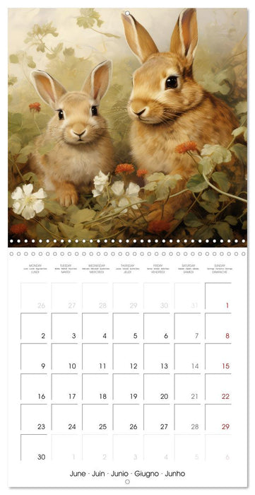 Des amours de lapins (CALVENDO Calendrier mensuel 2025)