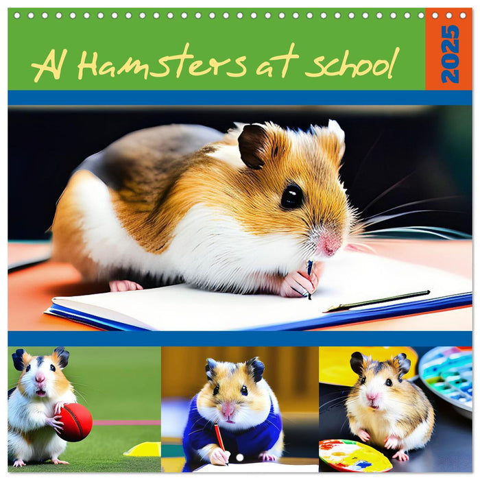 AI Hamsters at school (CALVENDO Monthly Calendar 2025)