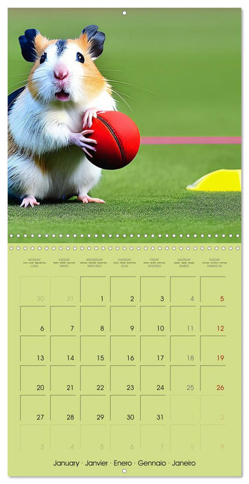 AI Hamsters at school (CALVENDO Monthly Calendar 2025)