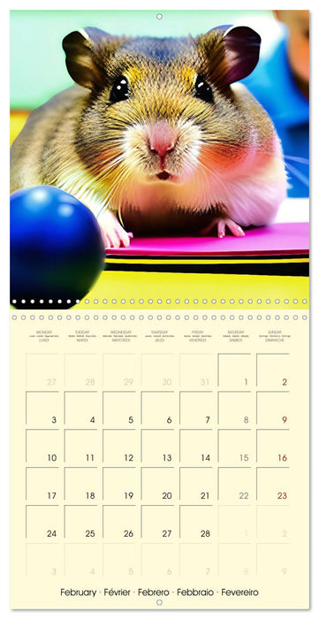 AI Hamsters at school (CALVENDO Monthly Calendar 2025)