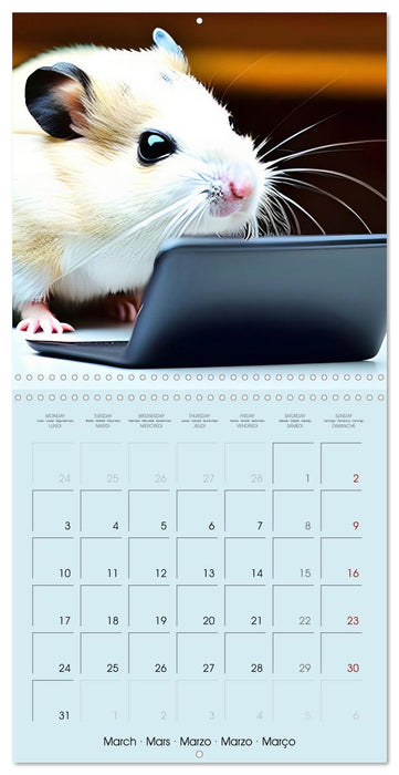 AI Hamsters at school (CALVENDO Monthly Calendar 2025)