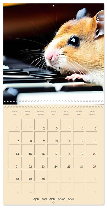 AI Hamsters at school (CALVENDO Monthly Calendar 2025)