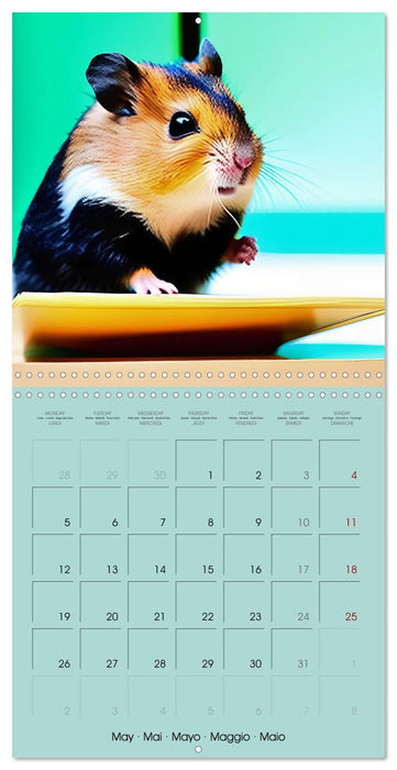 AI Hamsters at school (CALVENDO Monthly Calendar 2025)