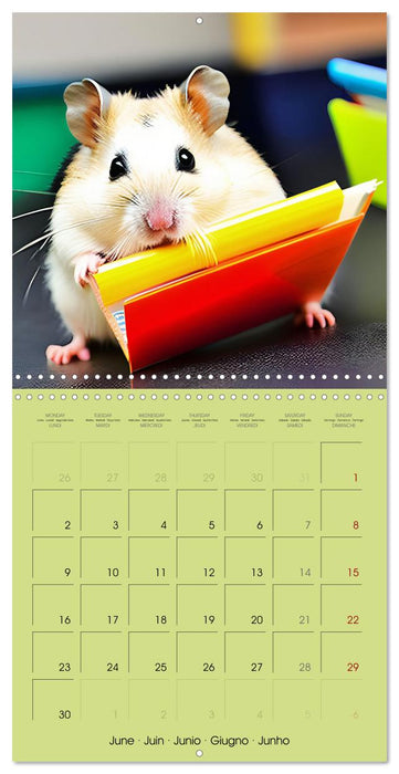 AI Hamsters at school (CALVENDO Monthly Calendar 2025)