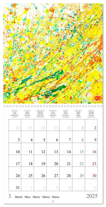 Explosion of colours - colourful Acrylic Pouring Paintings (CALVENDO Monthly Calendar 2025)