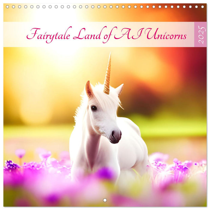 Fairytale Land of AI Unicorns (CALVENDO Monthly Calendar 2025)