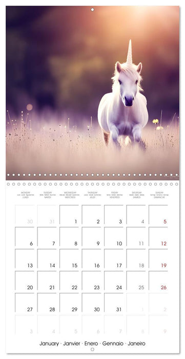 Fairytale Land of AI Unicorns (CALVENDO Monthly Calendar 2025)