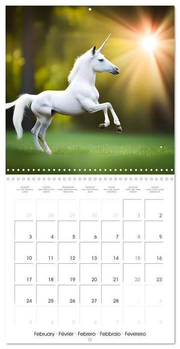 Fairytale Land of AI Unicorns (CALVENDO Monthly Calendar 2025)