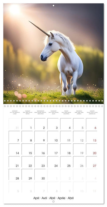 Fairytale Land of AI Unicorns (CALVENDO Monthly Calendar 2025)