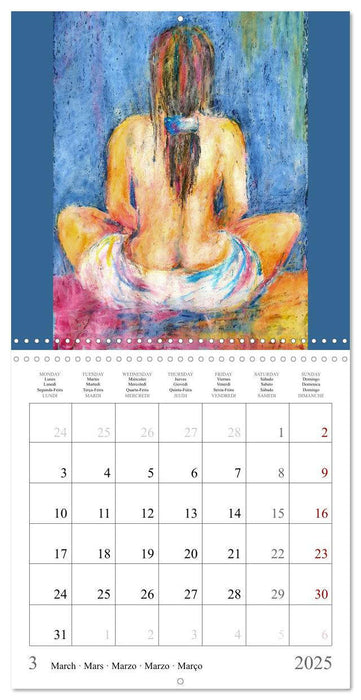 Colourful nude painting (CALVENDO Monthly Calendar 2025)