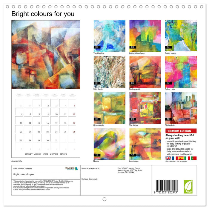 Bright colours for you (CALVENDO Monthly Calendar 2025)